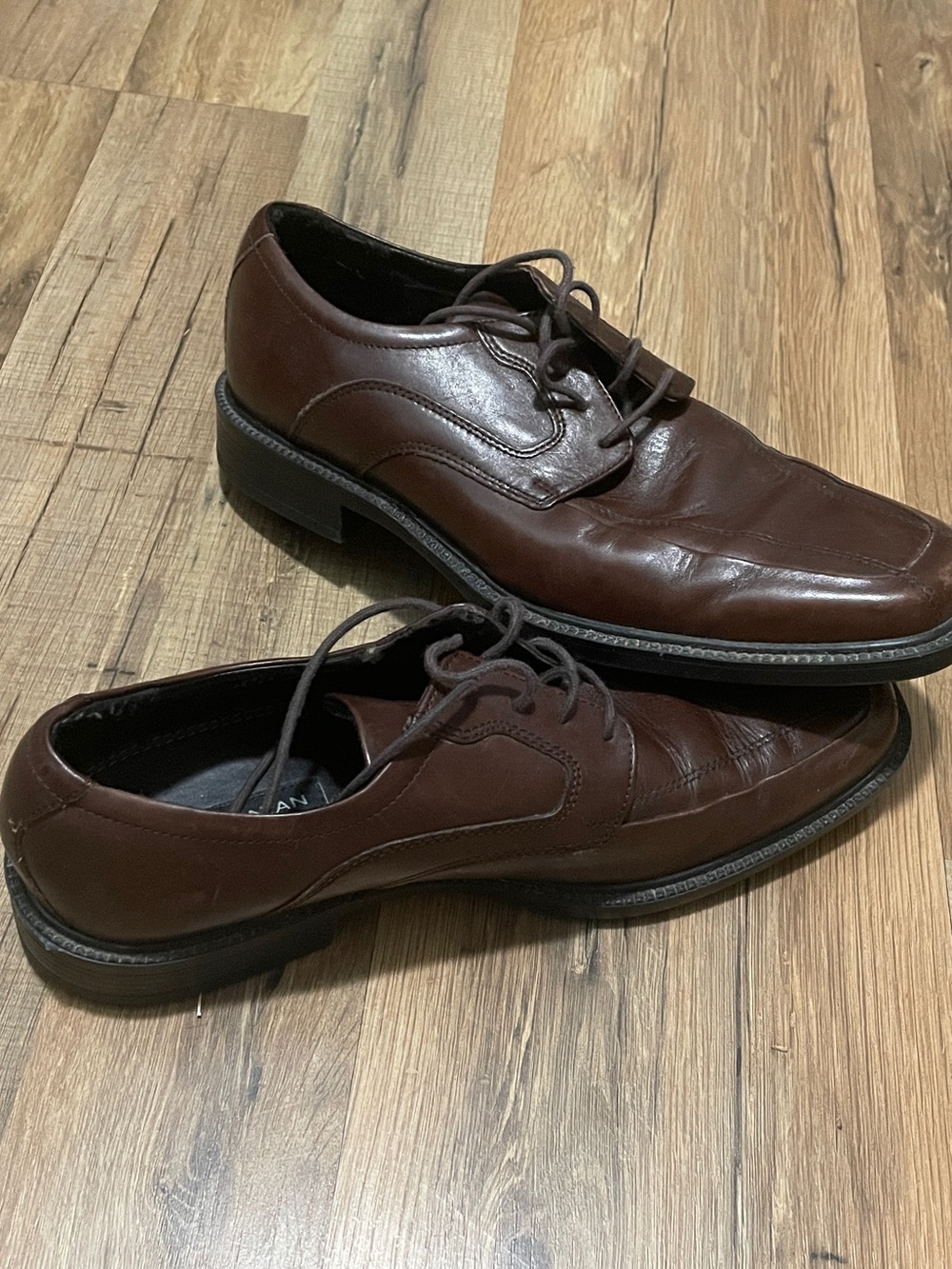 Bostonian Men’s 9M Brown Leather Split Toe Derby Oxford Dress Shoes
